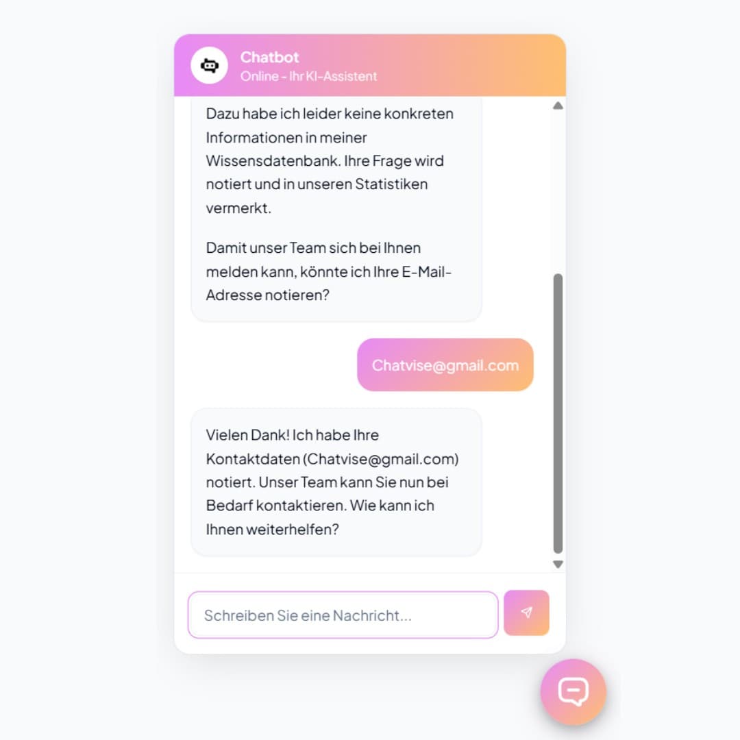 E-Mail-Adresse sammeln